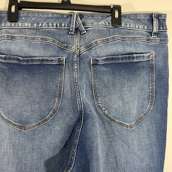 NWOT Lane Bryant High Rise Skinny Curvy Fit Distressed Jeans Size 22 Dark Wash - Picture 9 of 11